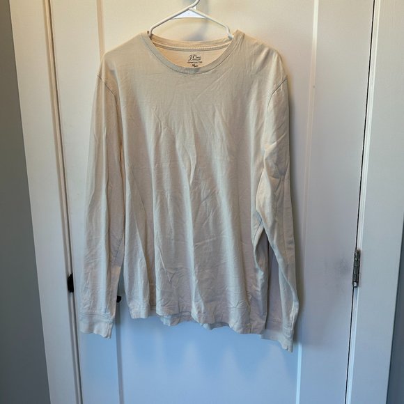 J. Crew Other - J. Crew Long Sleeve Essential Long Sleeve T-Shirt Size Large Cream
